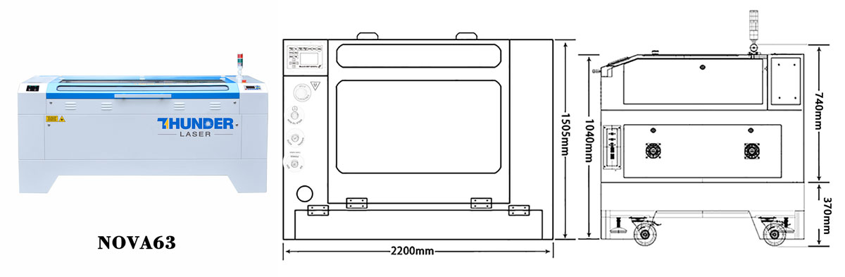 nova63 size laser cutter