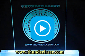 What laser cutter can create: laser engraving glass – a flashing Aztec calendar