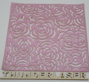Laser fabric cutting – rose Decorative pattern