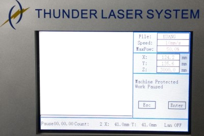 Alarm message of LCD panel—Machine protected